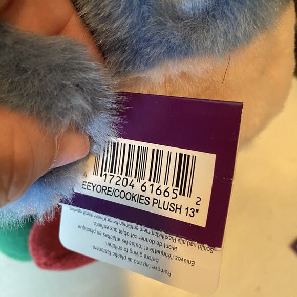 VTG 2000 Disney Store 13" EEYORE CHRISTMAS COOKIES Plush NWT Winnie The Pooh - Picture 4 of 5